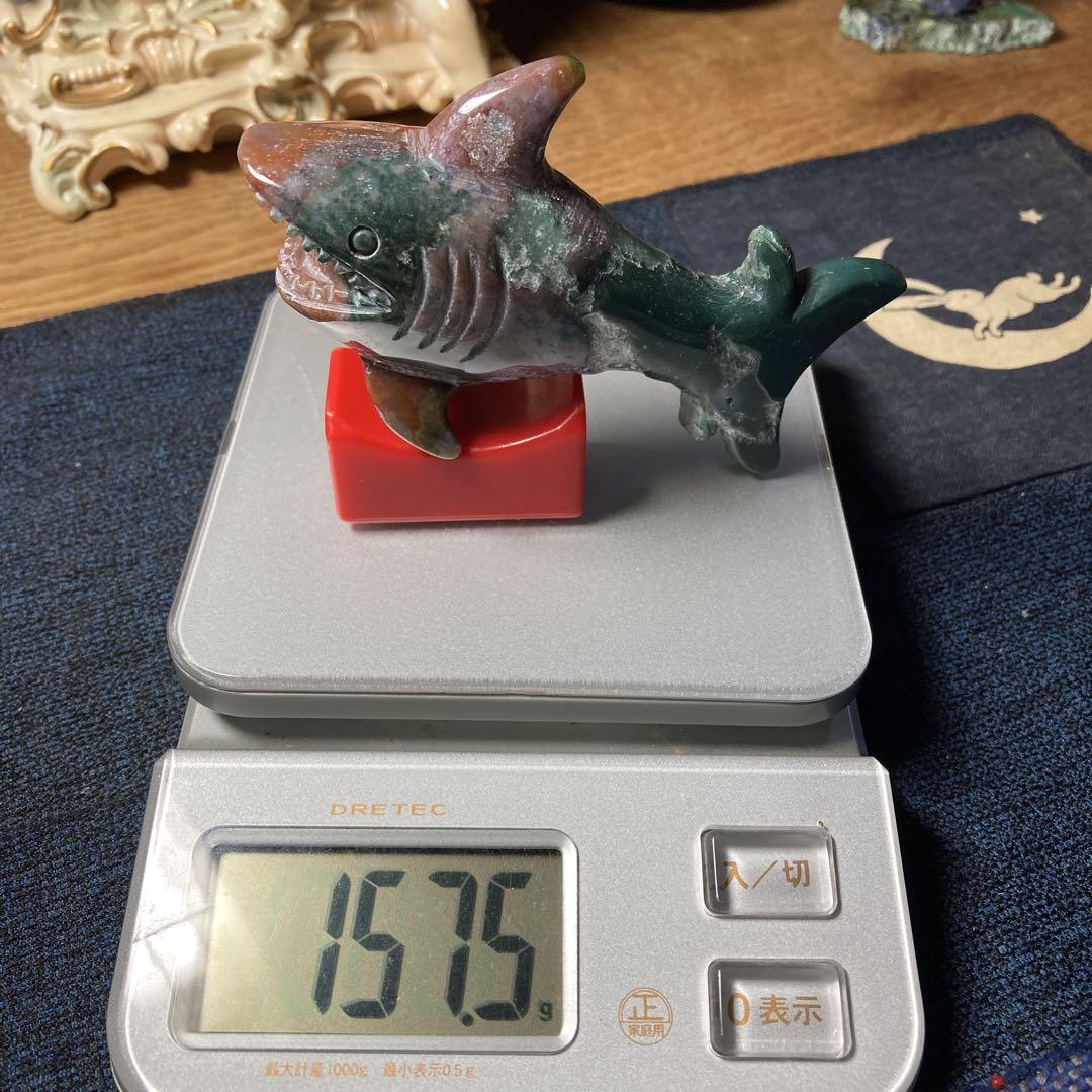 ♪(๑ᴖ◡ᴖ๑)♪海の暴れん坊、大理石のサメくん‼︎ 狂暴 のオブジェ