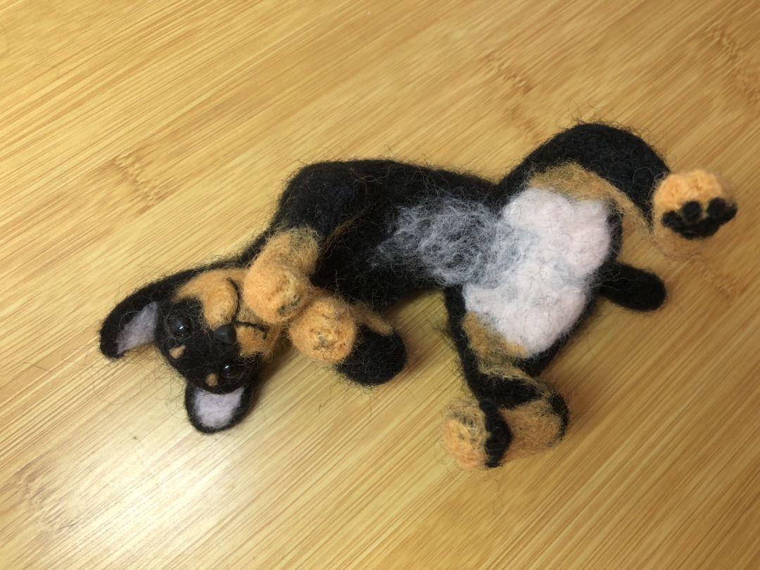 羊毛フェルト　ミニチュアピンシャー　ミニピン　フレンチブルドッグ 羊毛造形】Wool Sculpture of Miniature Pinscher / ミニチュア