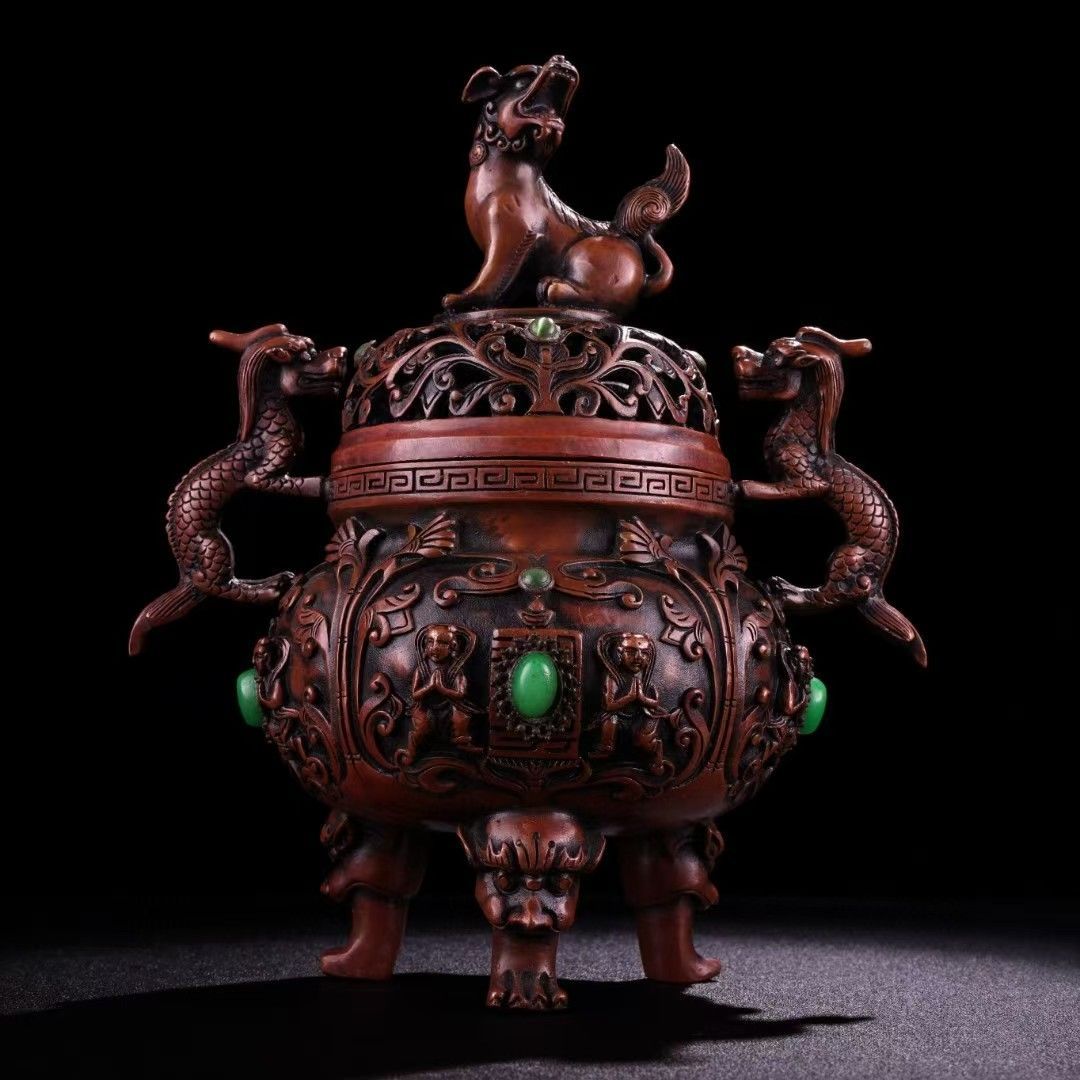 中国美術 古銅 飛金 手付 香炉 9cmx7cm(K-HA471) 中国美術 古銅 飛金 手付 香炉 9cmx7cm(K-HA471)