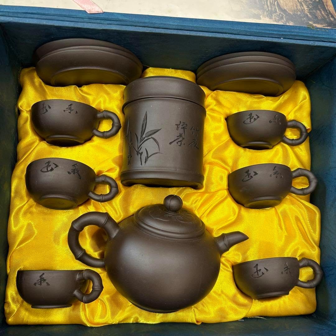 紫砂茶器セット/SAランク/05【中古】 新品】宜興紫砂茶具セット 紫砂朱泥高級茶壺 中華茶器 名器 紫砂