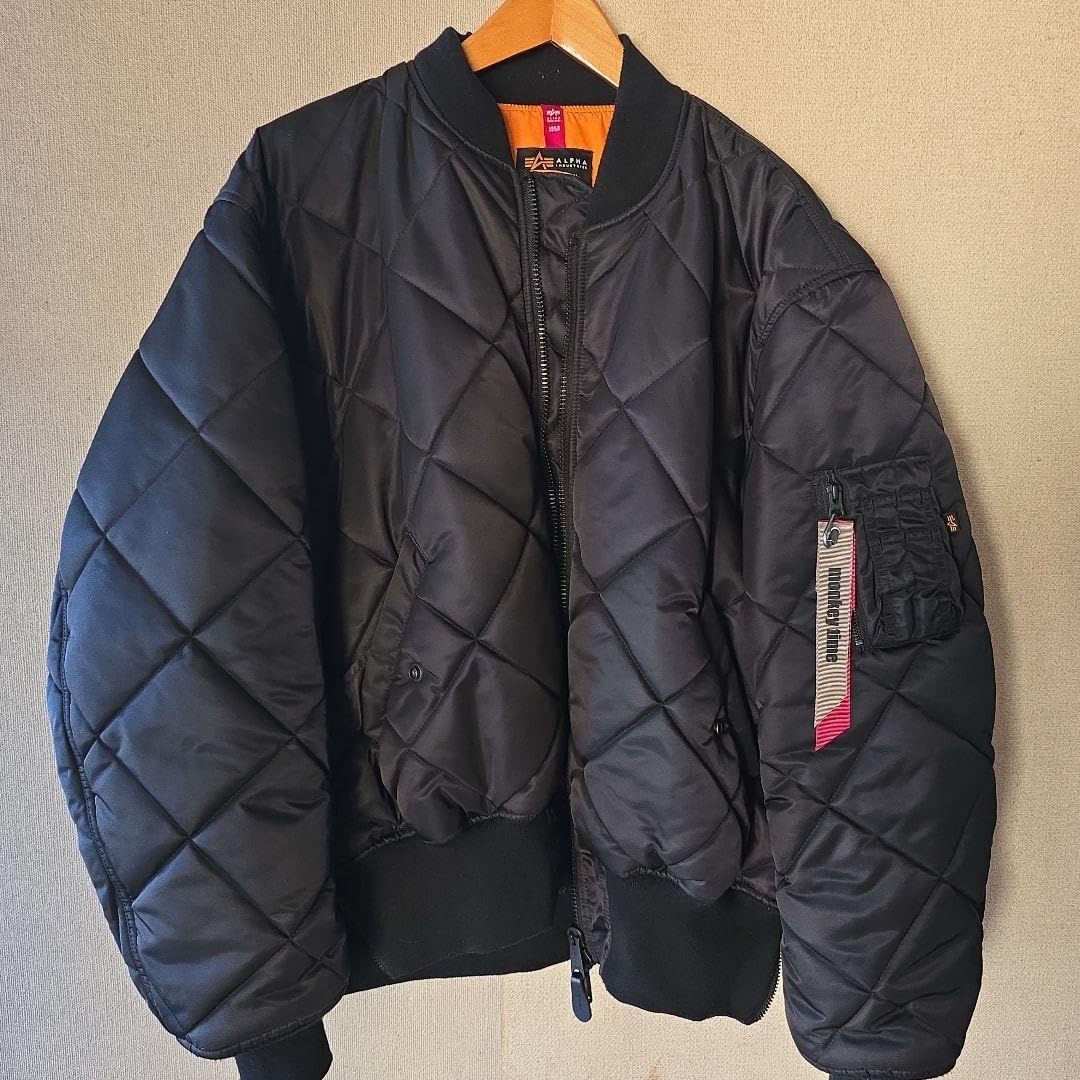 ALPHA MONKEY TIME キルティングMA-1 BUTTSTAIN ALPHA INDUSTRIES × monkey time＞ QUILTED MA1/フライト