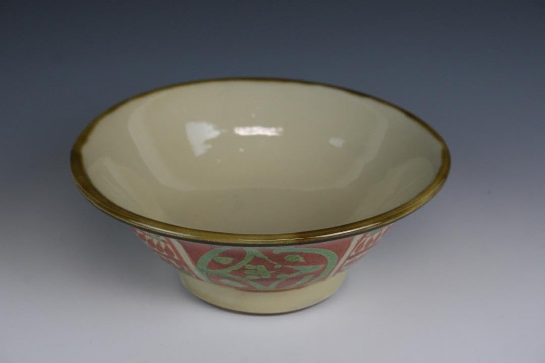 壺屋焼　新垣 修 作 琉球赤絵蕎麦茶碗（そばマカイ）2 壺屋焼 新垣 修 作 琉球赤絵蕎麦茶碗（そばマカイ）2（鮮やかな