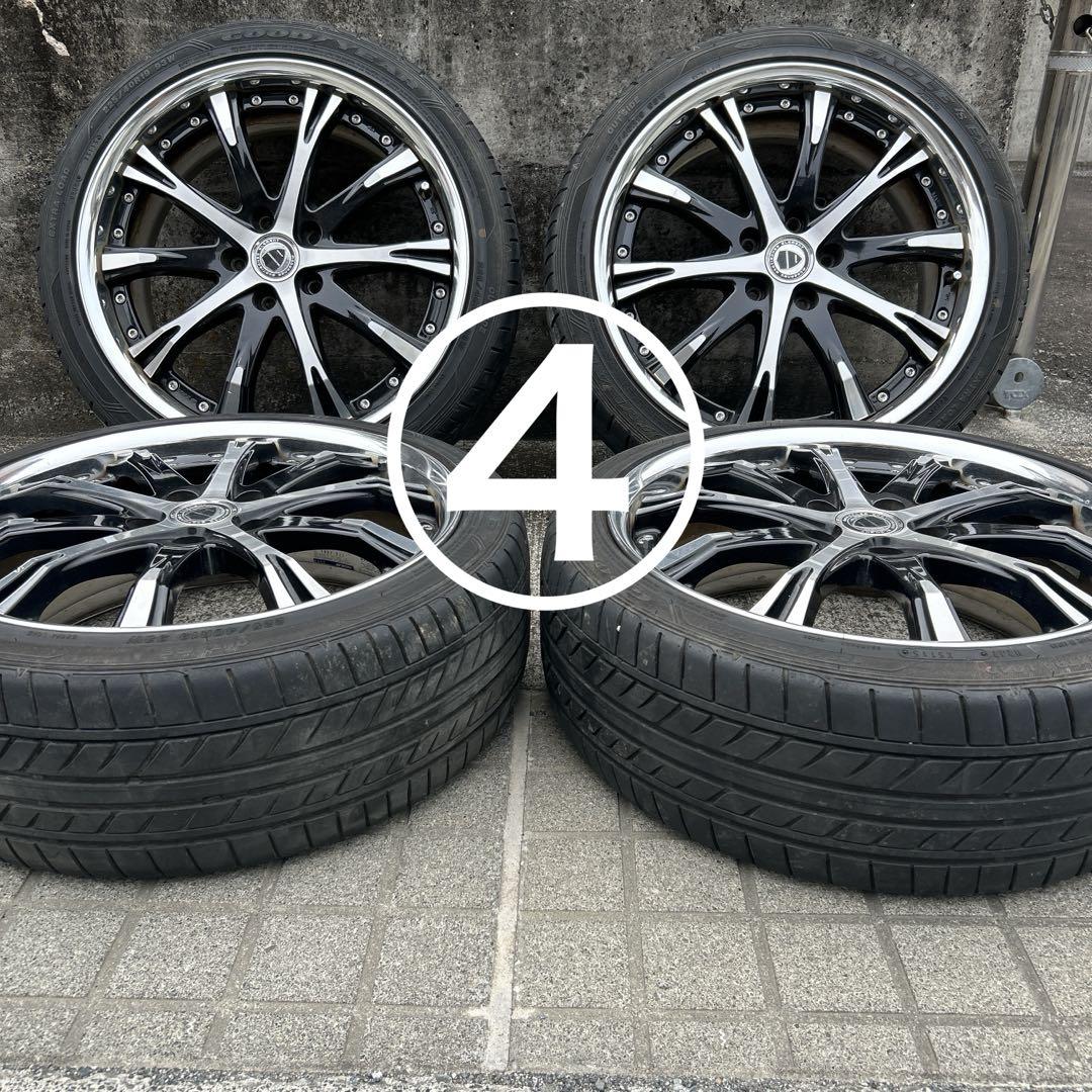 225/40R19のWORK SCHWERTホイール、5スポーク１本③ WORK SCHWERT QUELL SRS O Disk 19インチ 2ピース 19 X 8.0J +45