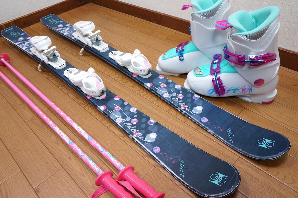メンテ済 120cm 靴22cm HART 子供用スキーセット
