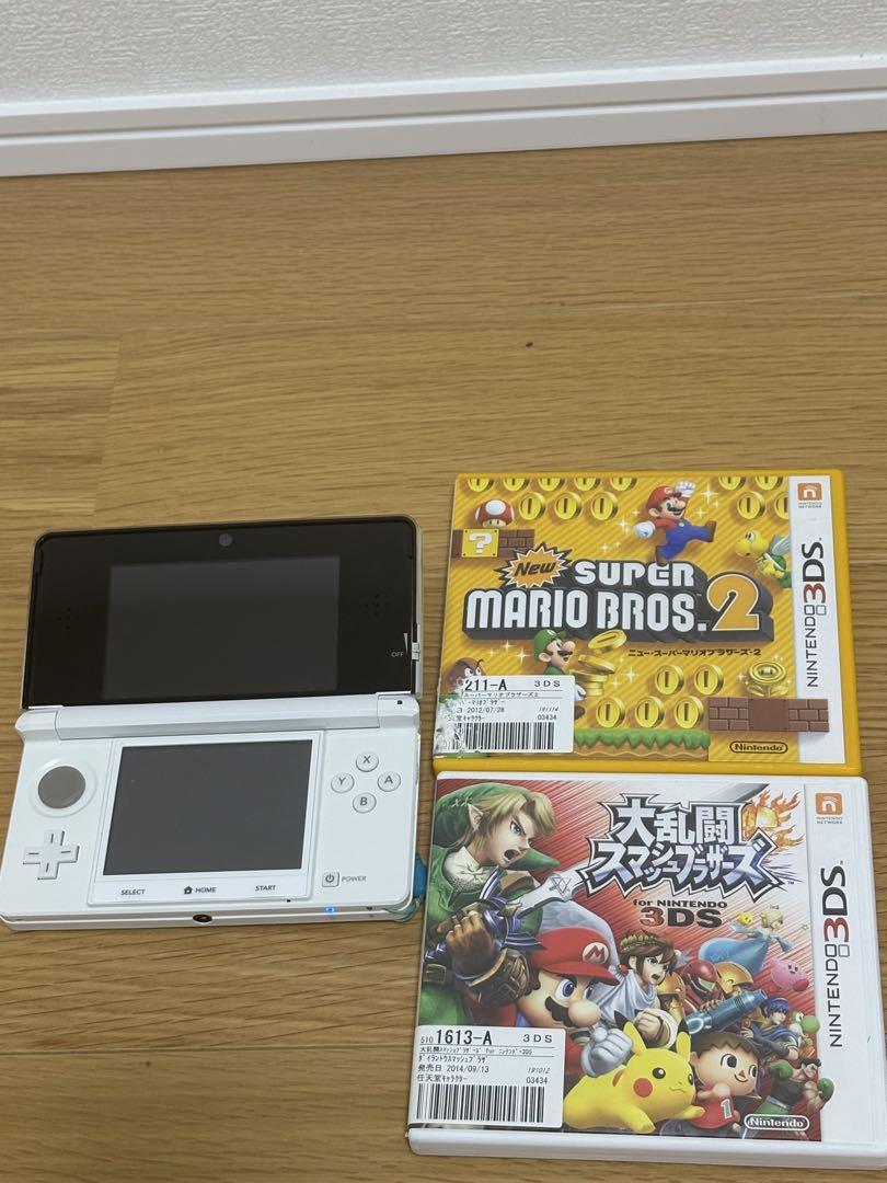 3DSセット♡本体＋ソフト3つ ニンテンドー3DS ホワイト + ゲーム3本セット （Nintendo 3DS