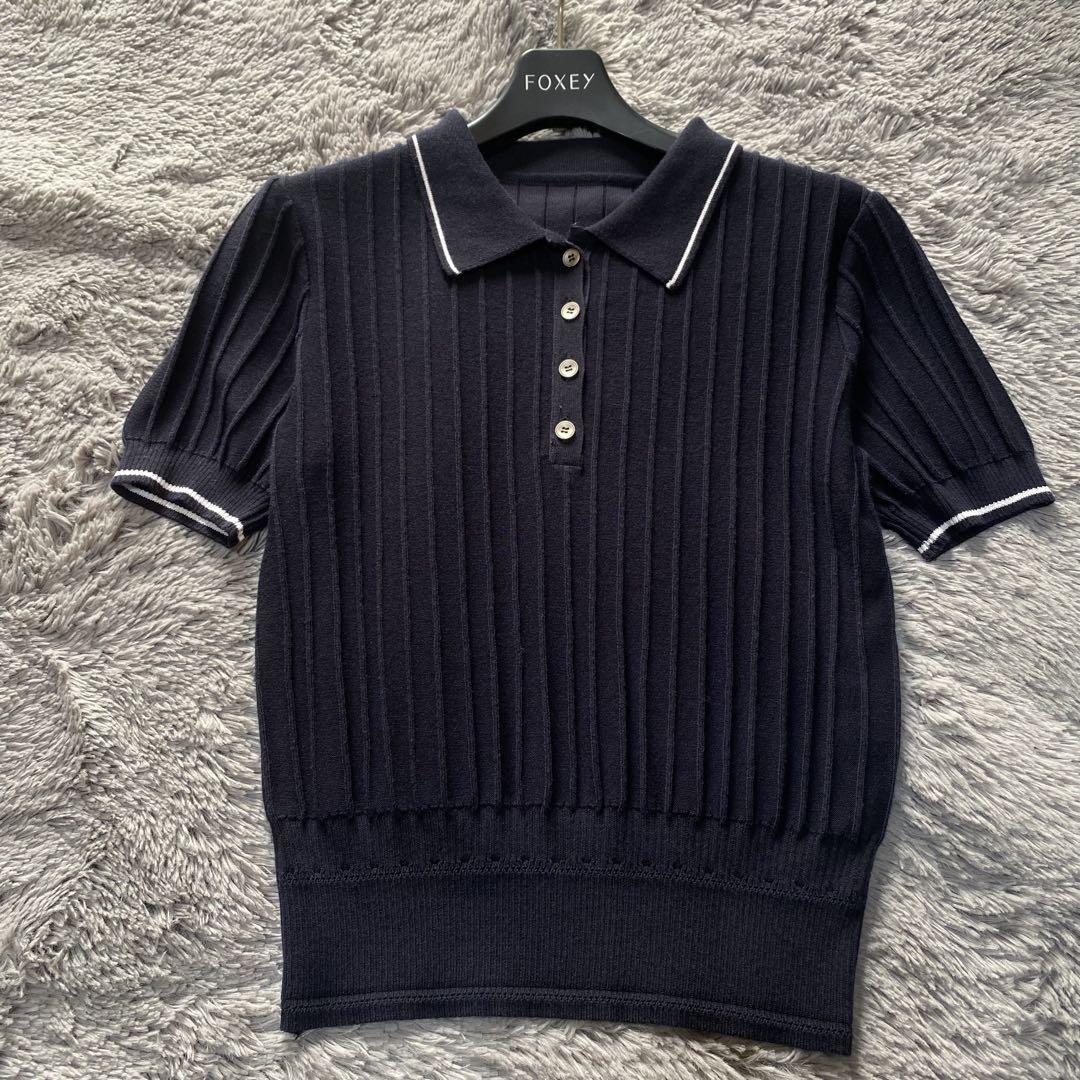 フォクシーブティック ポロシャツ Lady Polo ネイビー 38