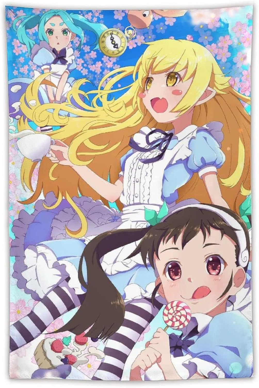 タペストリー 物語シリーズ 斧乃木余接 八九寺真宵 忍野忍