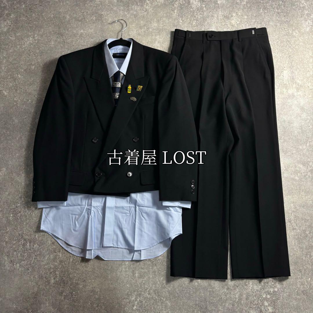 LOST特注【リメイク】 ダブルスーツ 短丈テーラードジャケット