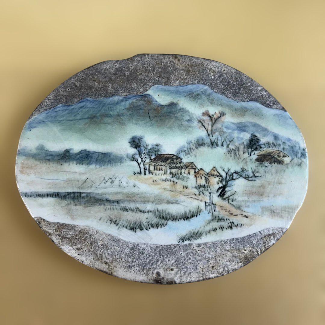 京焼 陶板画 平安萬珠堂(1925年にはパリ万博にも出展) 清水焼