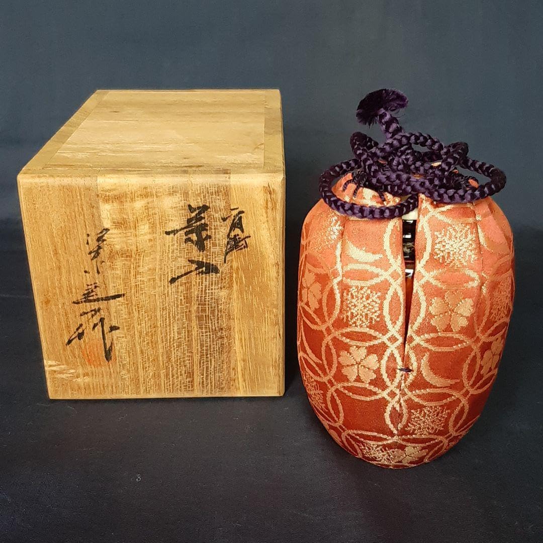 唐物　肩衝双耳茶入　I34-2 唐物 肩衝双耳茶入 I34-2