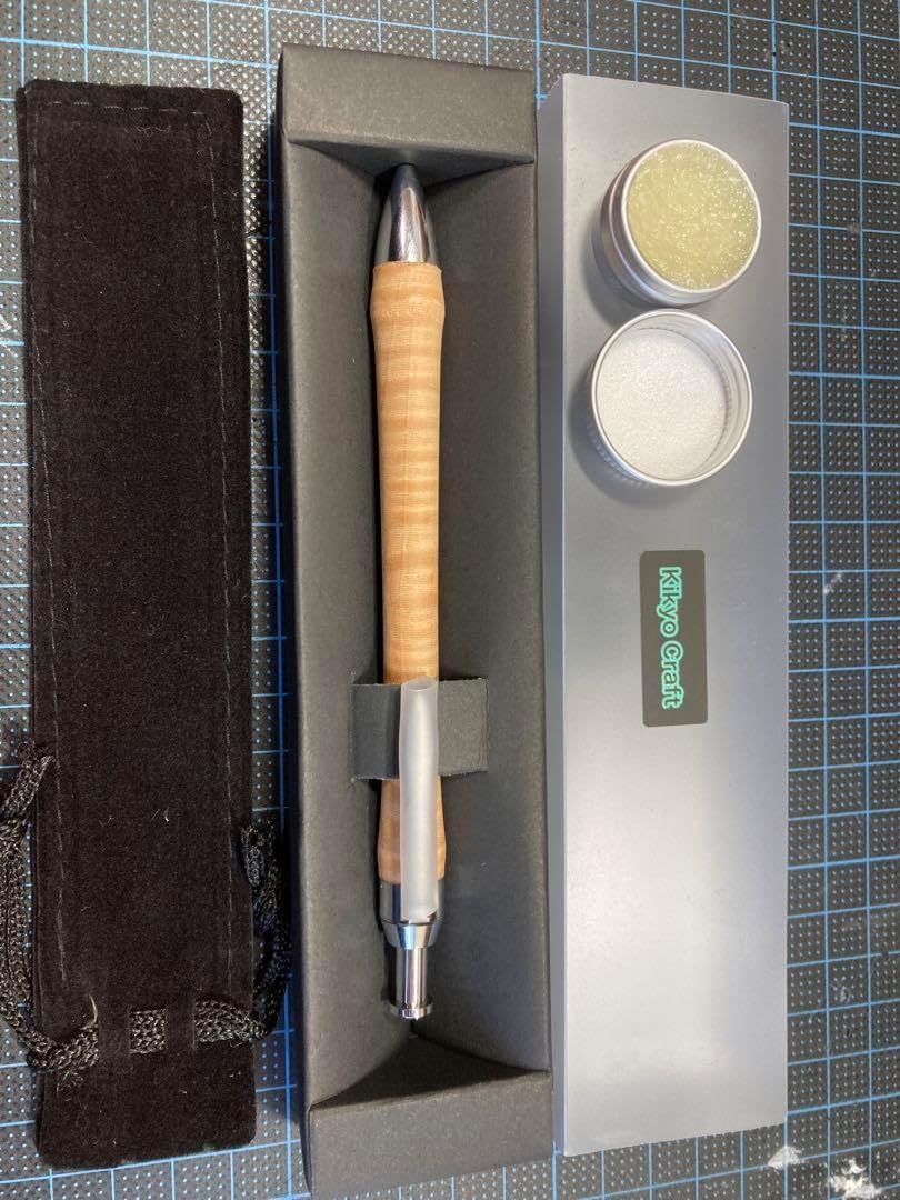 栃 縮杢 木軸 シャーペン 野原工芸 こぶた工房 ウッドペンクラフト 栃縮杢のシャープペンシル – 野原工芸オンラインストア