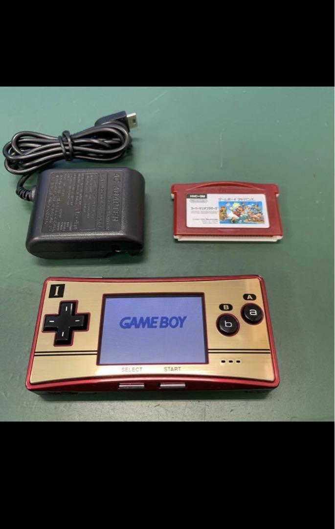 ゲームボーイミクロ　ゲームボーイアドバンスドソフトセット ゲームボーイミクロ ブラック ゲームボーイアドバンスソフト 5種
