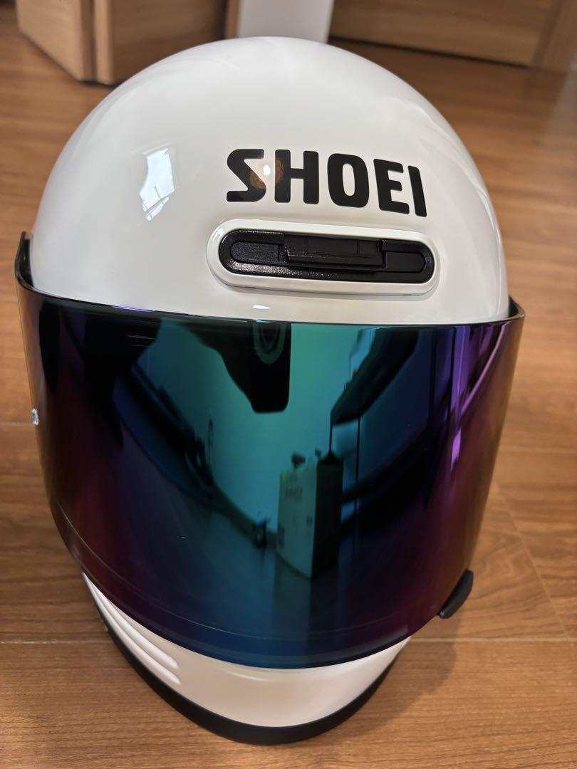 SHOEI グラムスターM ホワイト ミラーシールド（手にとってみた