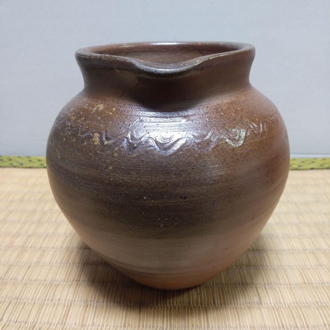 パリコレクション 茶道具 備前 作（愛らしい小ぶりな菓子器 卓 伊勢崎 雀口掛花入 工芸品