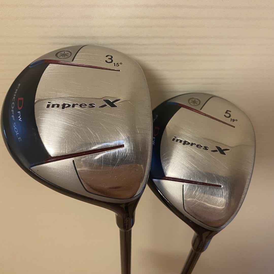 Yamaha inpres X フェアウェイウッド 3番 5番 セット Yamaha inpres X フェアウェイウッド 3番 5番 セット（ヤマハ