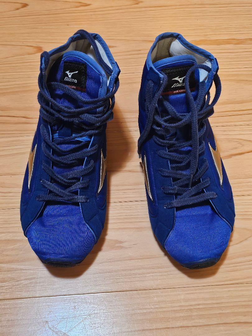 Mizuno ボクシングシューズ たいし 26cm 青 ハイカット