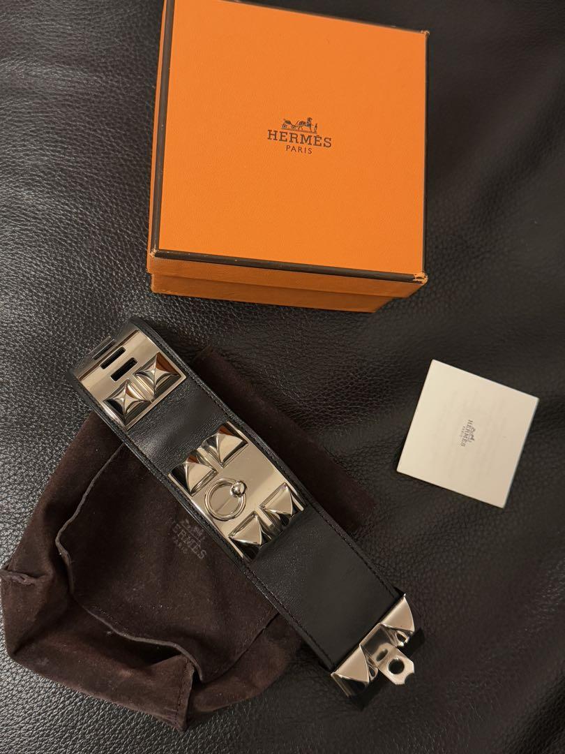 HERMES スタッズ レザーバングル　S HERMES - HELMES レザースタッズバングルの通販 by 引っ越し前