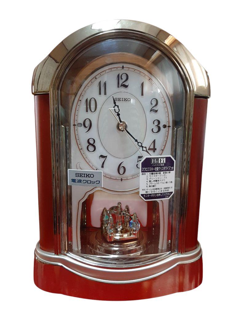 SEIKO/セイコーBY224H 電波置時計　メロディ 回転飾り Amazon.co.jp: SEIKO CLOCK (セイコークロック) 置き時計 電波