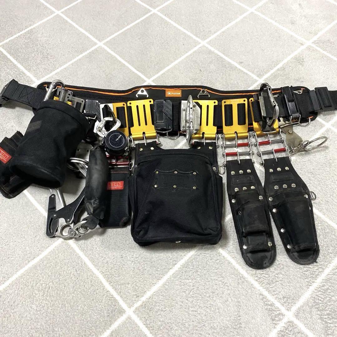 ニックス　タジマ　各種　工具　腰袋　腰道具 タジマ 電工腰袋(2段/大・工具差し付) ブラウン PM-DE2K ウエダ