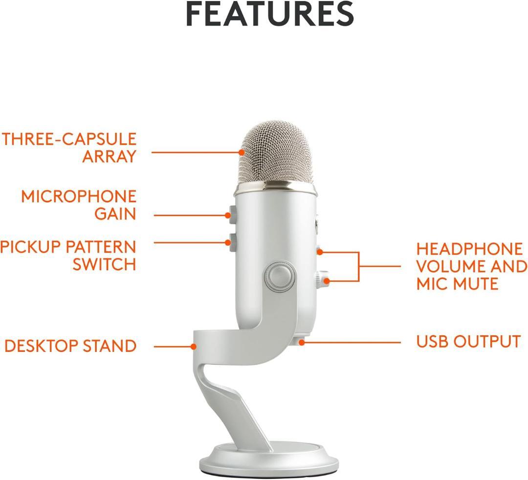 Amazon.co.jp: Blue Microphones Yeti - Silver USBマイク