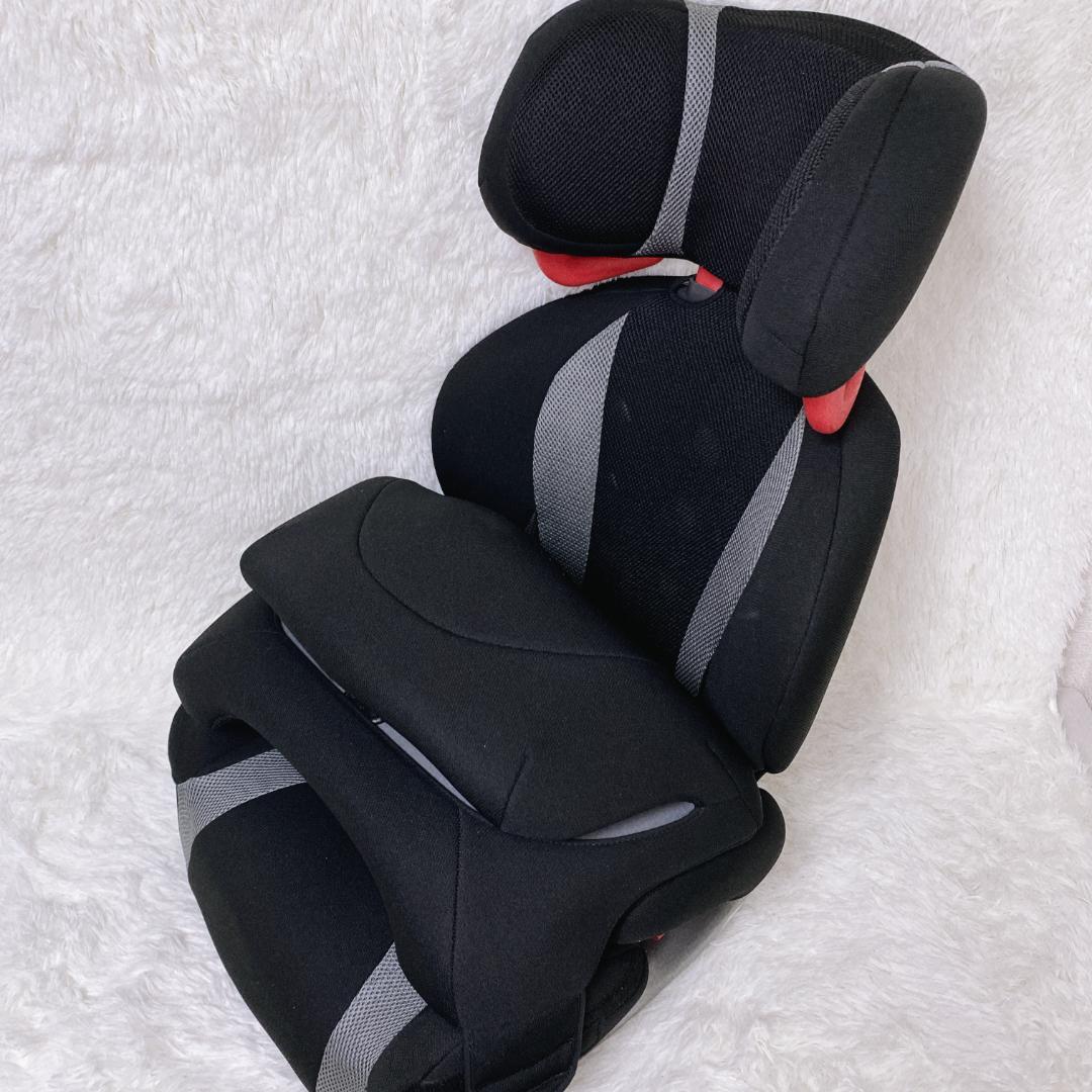 エールベベ　サラット3ステップ V3 AM265 ブラック ピンク エールべべ ジュニアシート サラット3ステップV3 AM265
