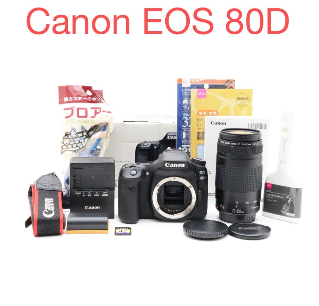 保証付/デジタル一眼レフカメラ/Canon EOS 80D望遠レンズセット