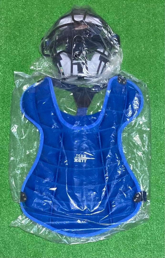 送料込☆ハタケヤマ少年用キャッチャープロテクター 防具 zettヘルメット付き ハタケヤマ 少年軟式 キャッチャー防具 3点セット マスク