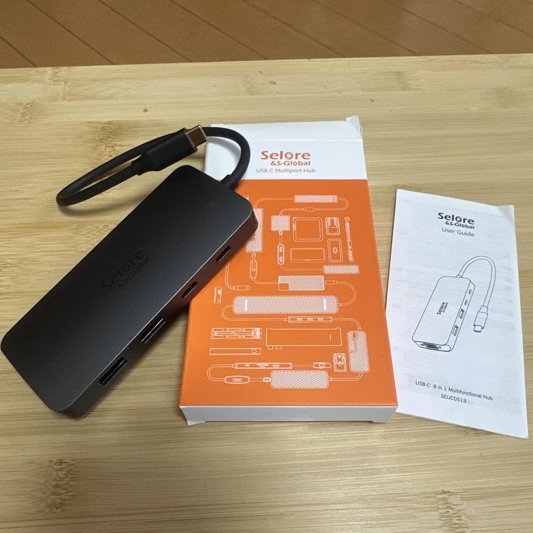 Selore USB-Cハブ ブラック（USB Cドッキングステーション