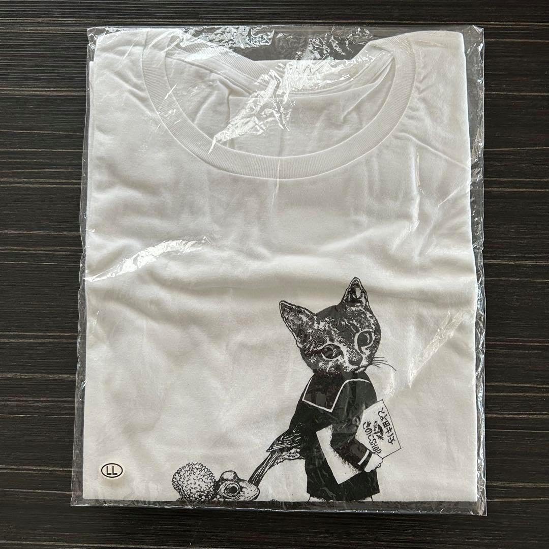 角川ホラー文庫×ヒグチユウコ Tシャツ 夜の読書 M 黒猫 ねこ ネコ キャット 角川ホラー文庫30周年×ヒグチユウコ Tシャツ ふたり（スミグレー