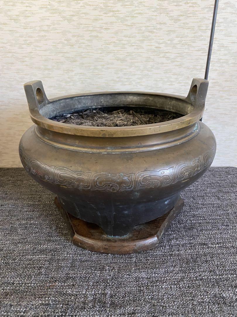 銅製 火鉢 骨董 灰付 （火鉢 | 骨董品の買取なら杉並区の道具屋