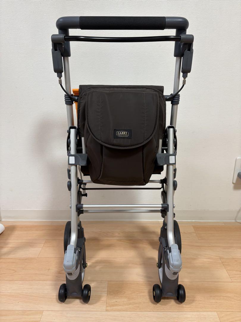 マキテックダークブラウン シルバーカー 折りたたみ式 マキテックダークブラウン シルバーカー 折りたたみ式（シルバー