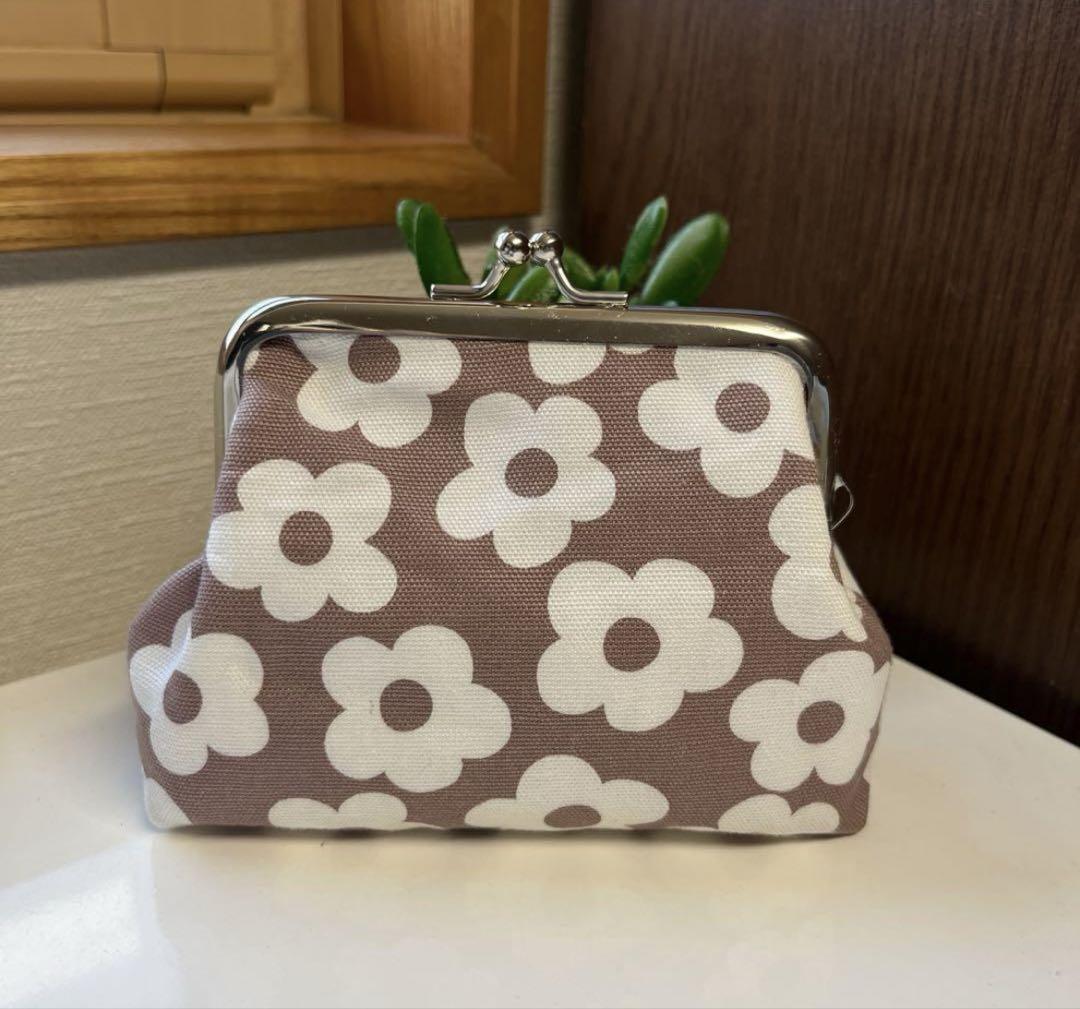 がま口財布ハンドメイド （親子がま口財布 ハンドメイド 草花