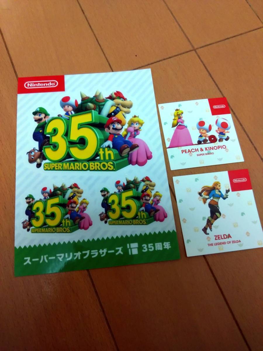 ニンテンドートーキョー 35周年ステッカー シール マリオ ピーチ