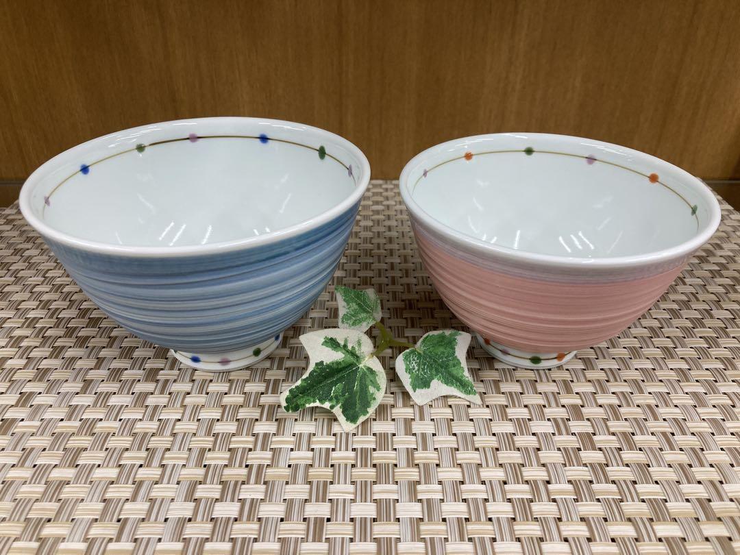 京泉　千筋桔梗　夫婦飯茶碗 Amazon | 京泉 千筋桔梗 夫婦飯茶碗 | ノーブランド品 | 飯碗