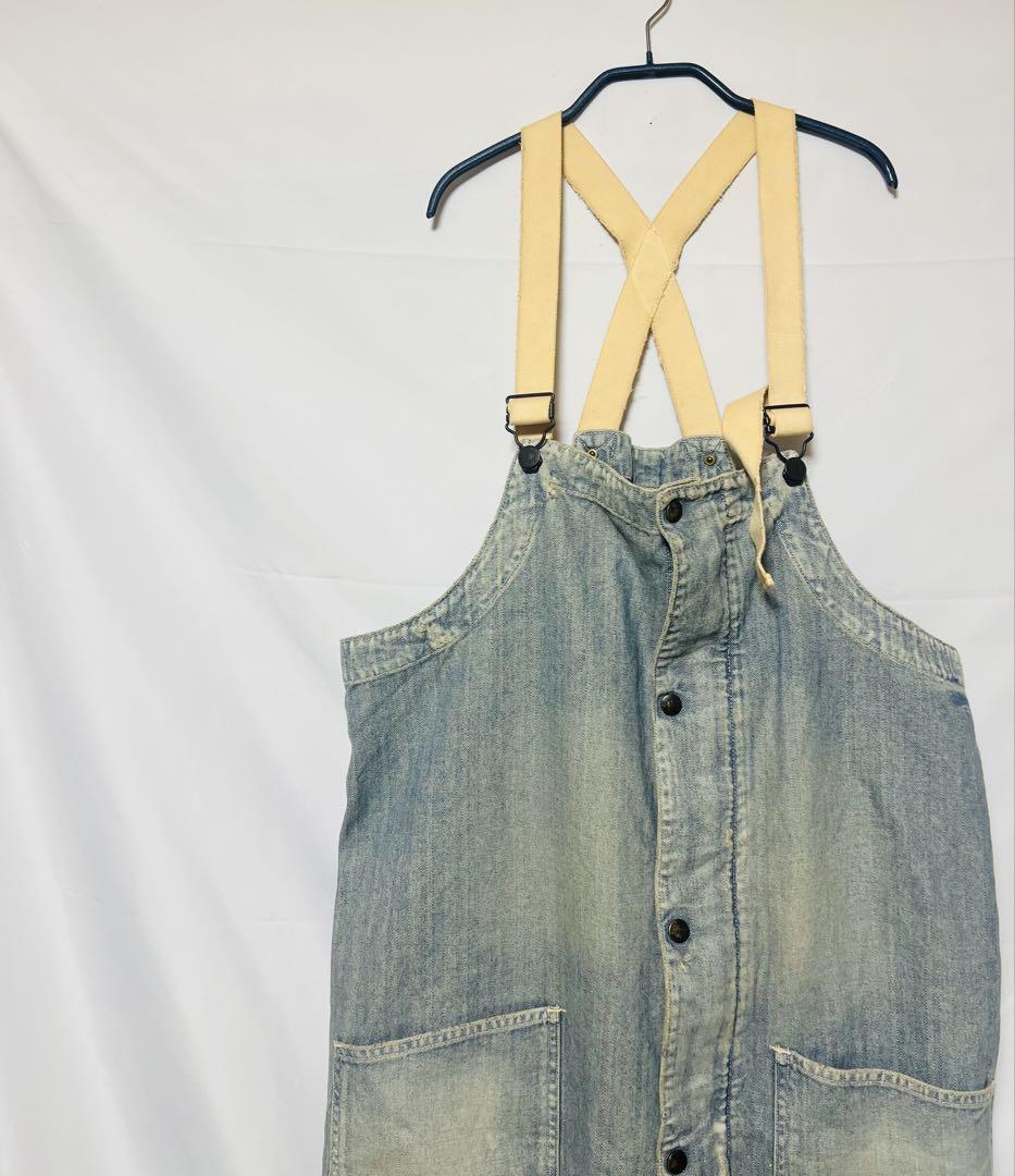 【サイズ34】アナクロノーム（ANACHRONORM）デニムオーバーオール　L程 Anachronorm “8oz Denim Tapered Overall (remake wash)” - Tribeca