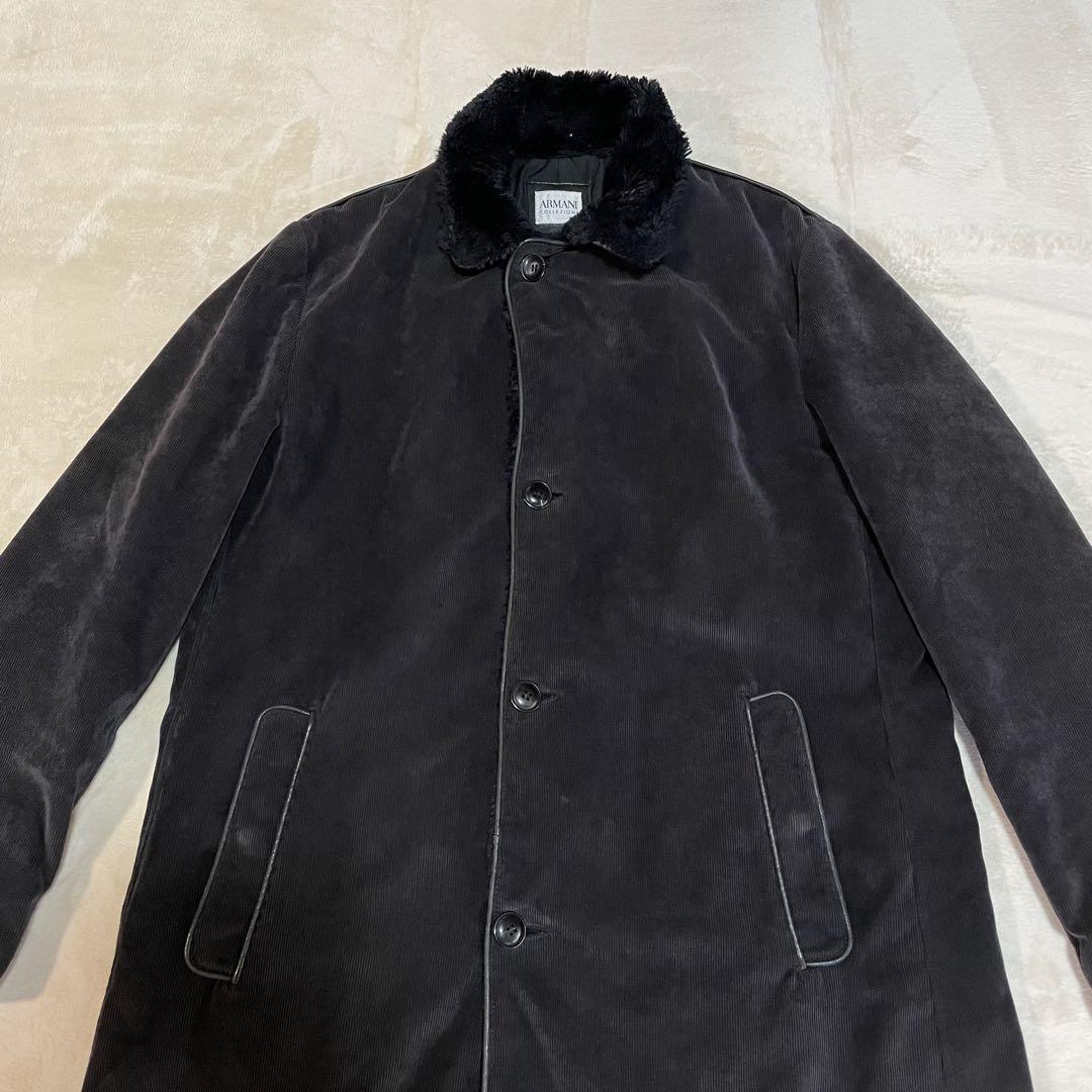 ARMANI COLLEZIONI コーデュロイ ロングコート 50