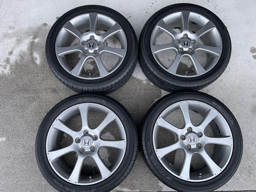 ホンダ 18インチ 5スポークホイールセット ヨコハマタイヤ付き ホンダ 18インチ 5スポークホイールセット ヨコハマタイヤ付き