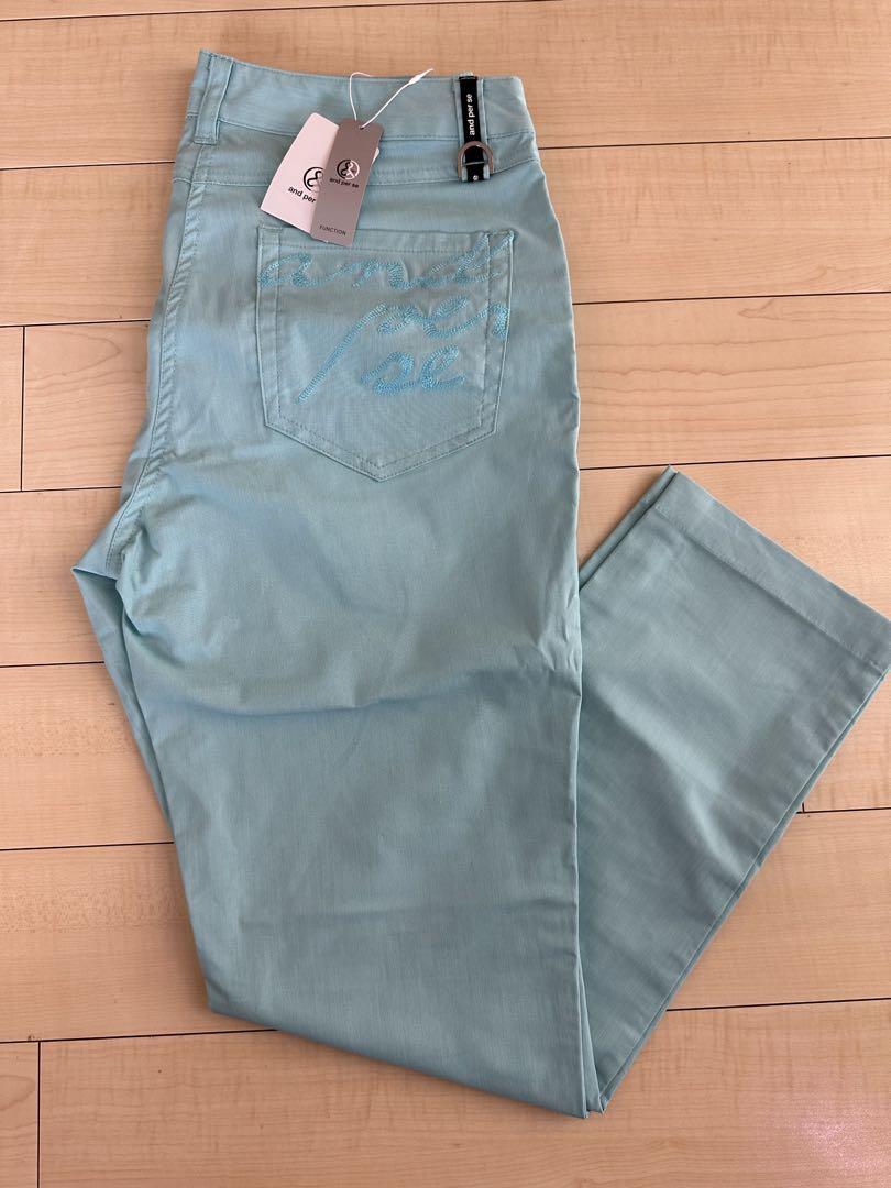 新品 アンパスィ レディースウェア ロングパンツ サックス M