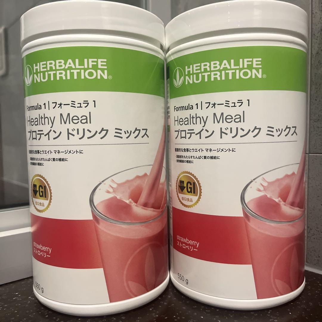 ハーバライフ　プロテイン　◆ストロベリー味の２個セット◆ Amazon | ハーバライフ フォーミュラ1プロテインドリンク