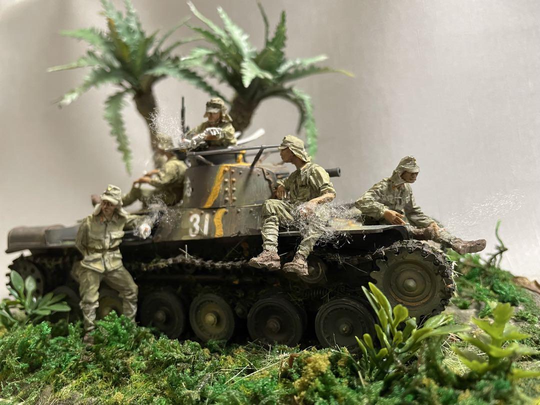 戦車ジオラマ 1/35 日本陸軍97式戦車と戦車兵 （【戦車ジオラマ