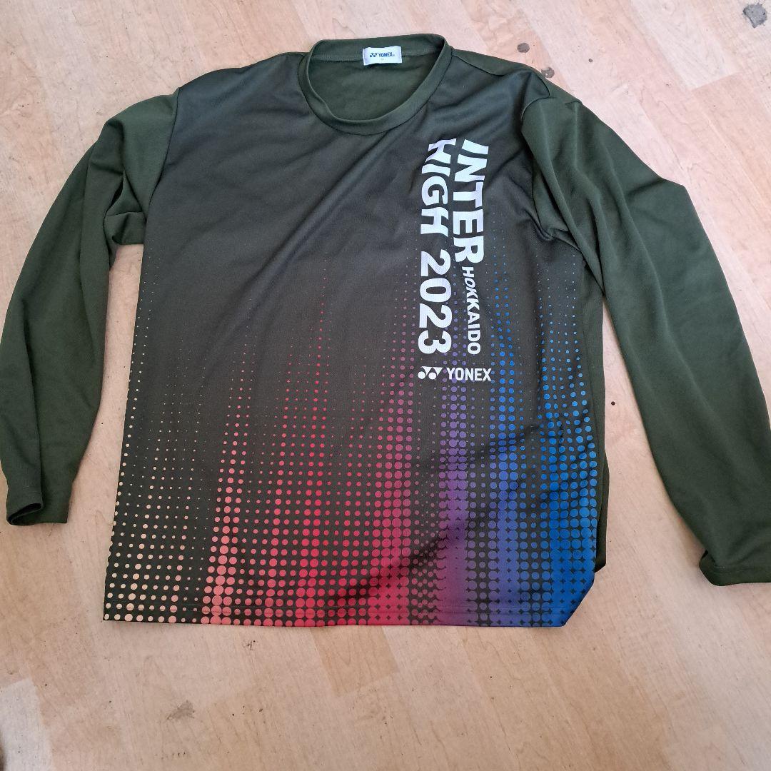 YONEX INTER HIGH 2023 長袖Tシャツ YONEX INTER HIGH 2023 Tシャツ グリーン（ムネスエスポーツ