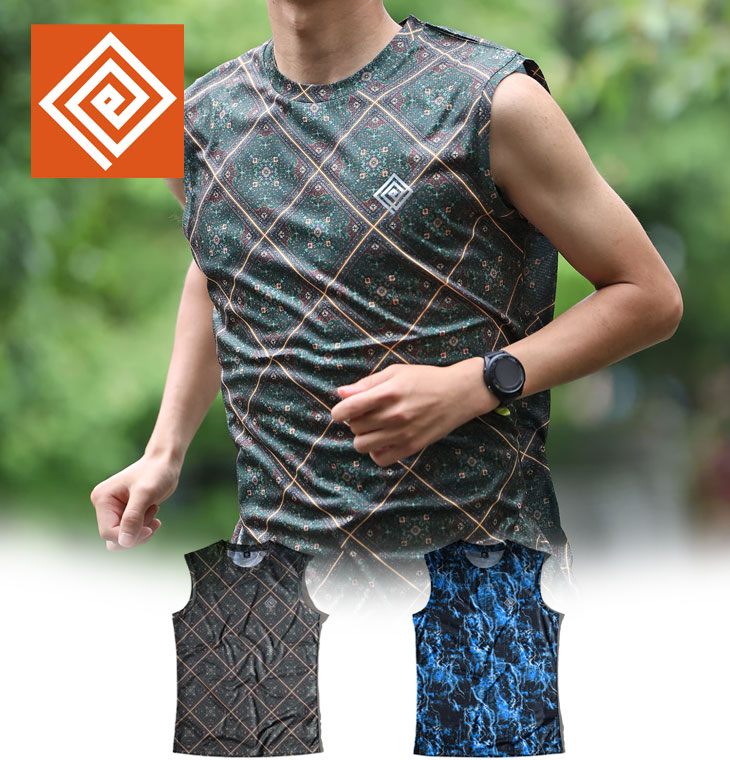 エルドレッソeldoresoのノースリーブ（スリーブレス）速乾ランニングシャツM ELDORESO エルドレッソ Is This Sleeveless メンズ レディース