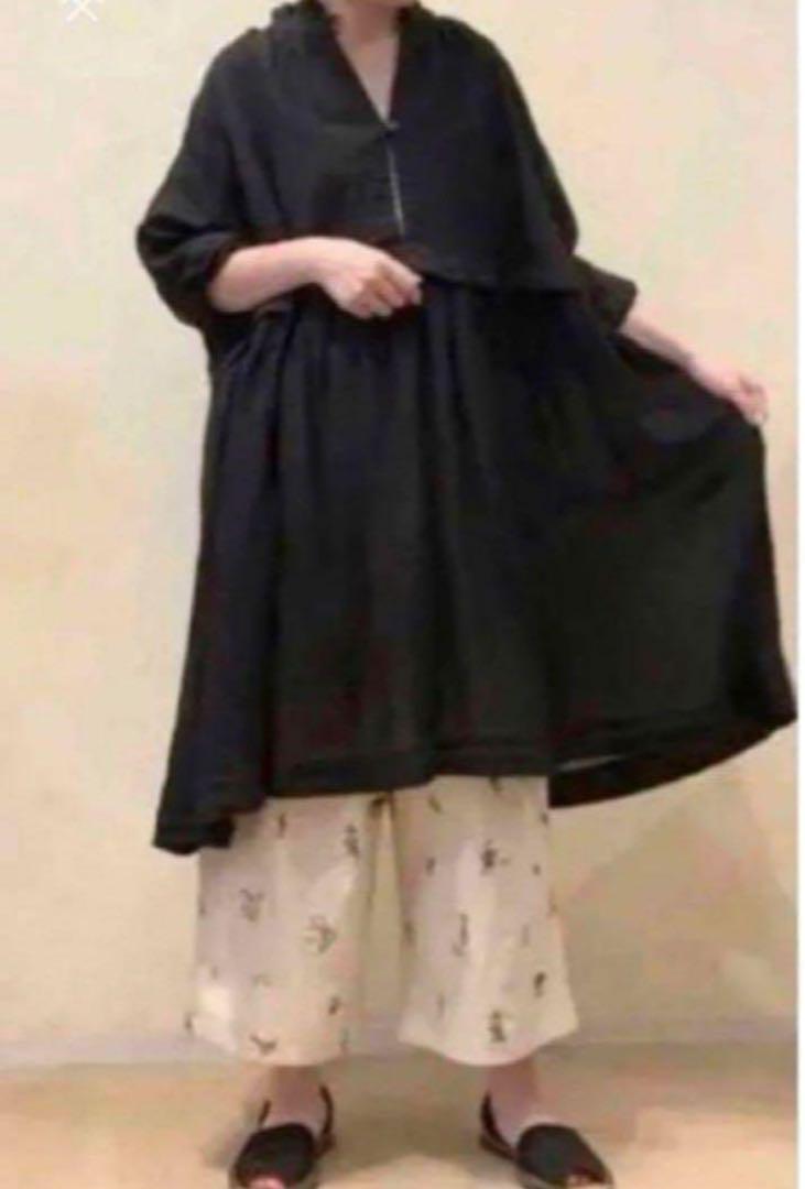 ネストローブリネンチャーチチュニック ブラック （nest Robe