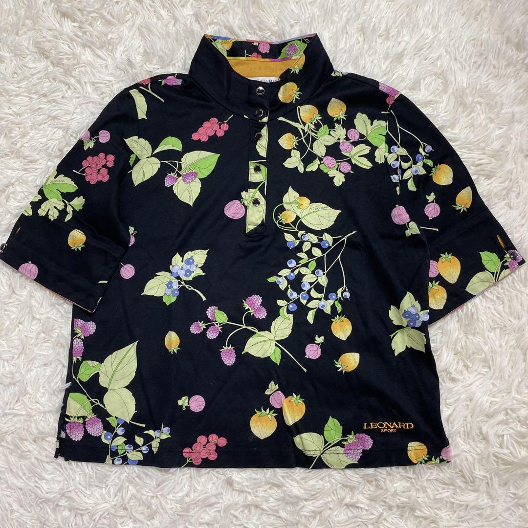 極美品✨レオナールスポーツ　42 半袖　カットソー　大きいサイズ　ハイネック　綿 極美品✨レオナールスポーツ 42 半袖 カットソー 大きいサイズ