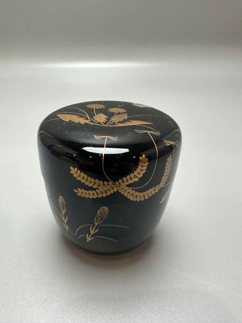 茶道具 蒔絵 春野 棗 恭全作 共箱（佳香】山中塗工房 冴 月浪