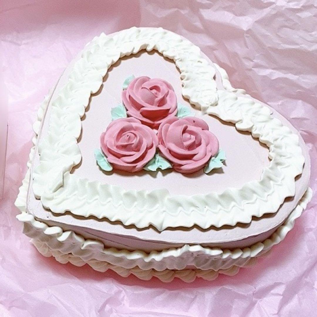 フェイクケーキ Sugar ハンドメイド ハート ローズ ピンク 推し