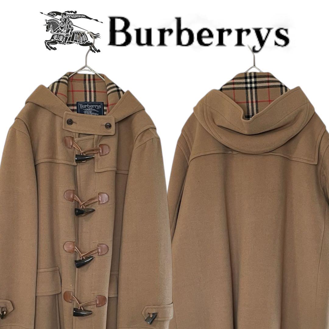 希少★ヴィンテージ バーバリーズ ダッフルコート カシミヤ ノバチェック M 希少☆ヴィンテージ バーバリーズ ダッフルコート カシミヤ ノバ