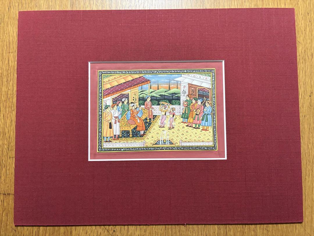 インド ミニアチュール 細密画 手書き （インド ミニアチュール