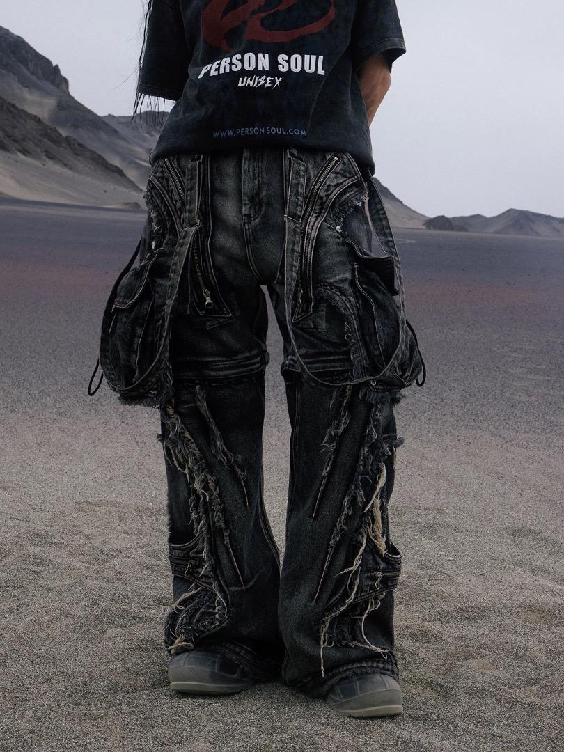 PERSONSOUL Structured Pants パーソンソール Personsoul Irregular Structured Pants - personsoul