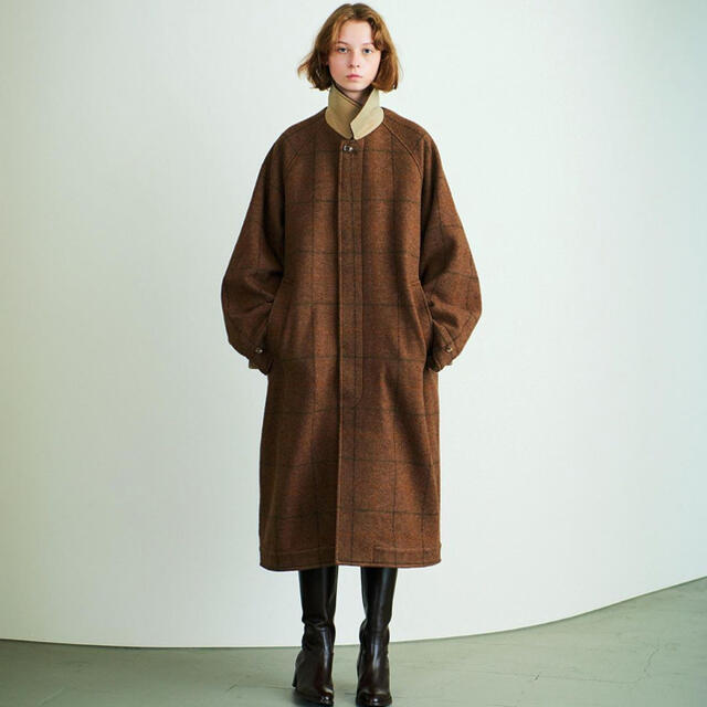 ジャケット・アウター YOKE REVERSIBLE KNIT BAL COLLAR COAT YOKE Reversible Knit Bal Collar Coat（YOKE DOUBLE 劣悪